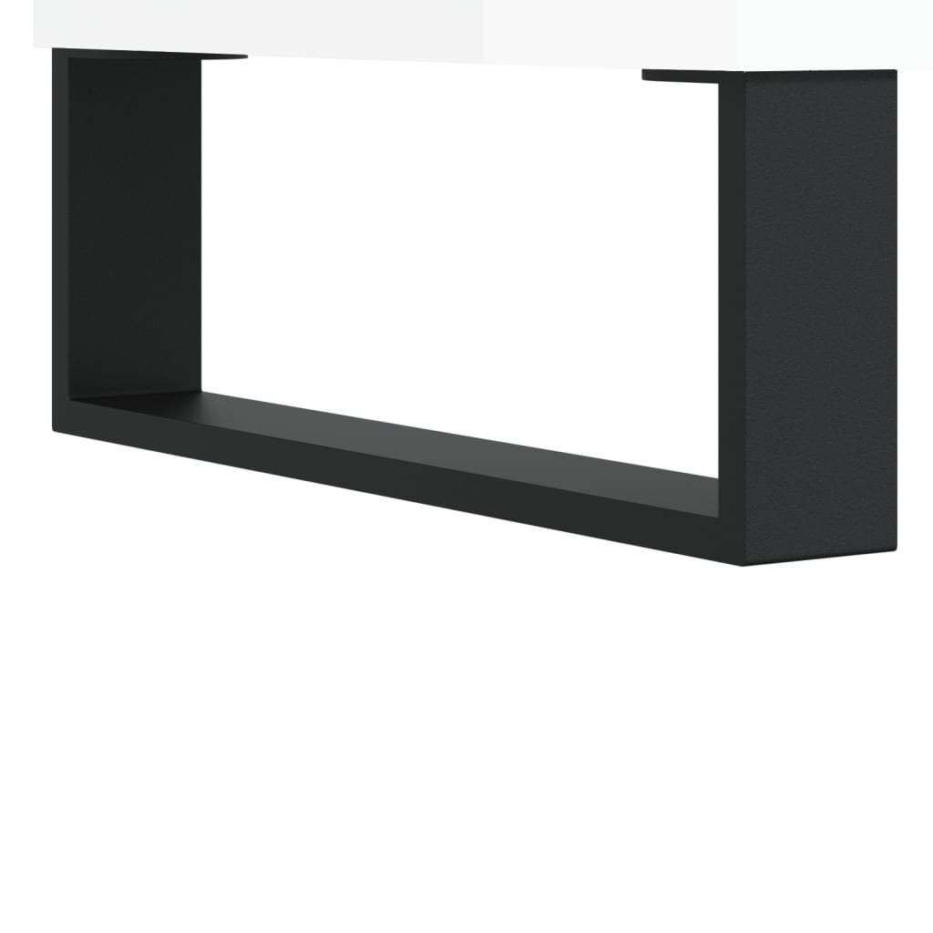 Fehér magasfényű szerelt fa tv-szekrény 80x36x50 cm Fehér magasfényű szerelt fa tv-szekrény 80x36x50 cm