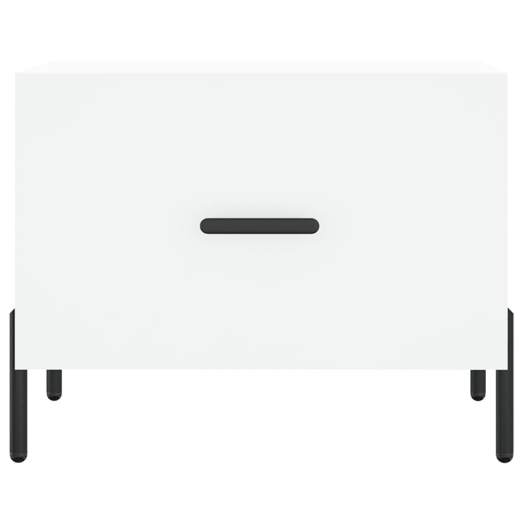 2 db fehér szerelt fa dohányzóasztal 50 x 50 x 40 cm