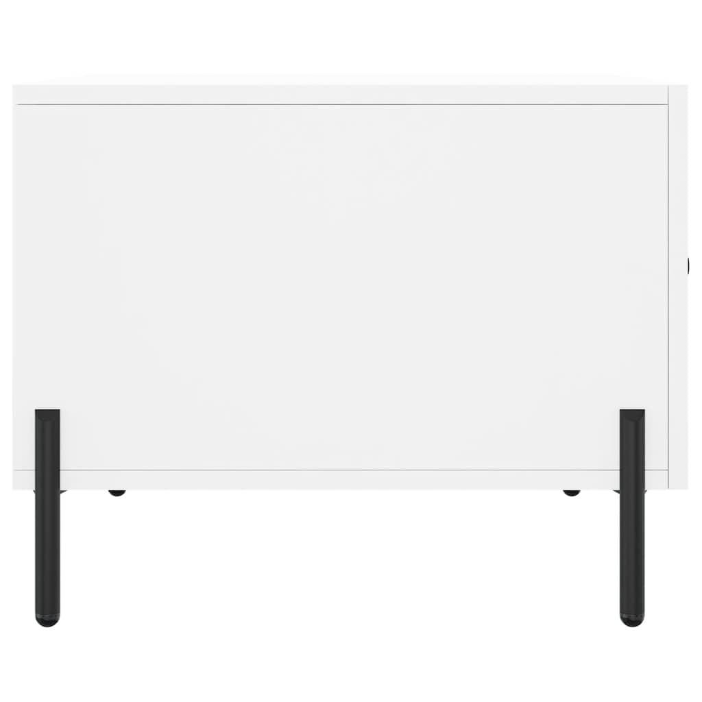 2 db fehér szerelt fa dohányzóasztal 50 x 50 x 40 cm