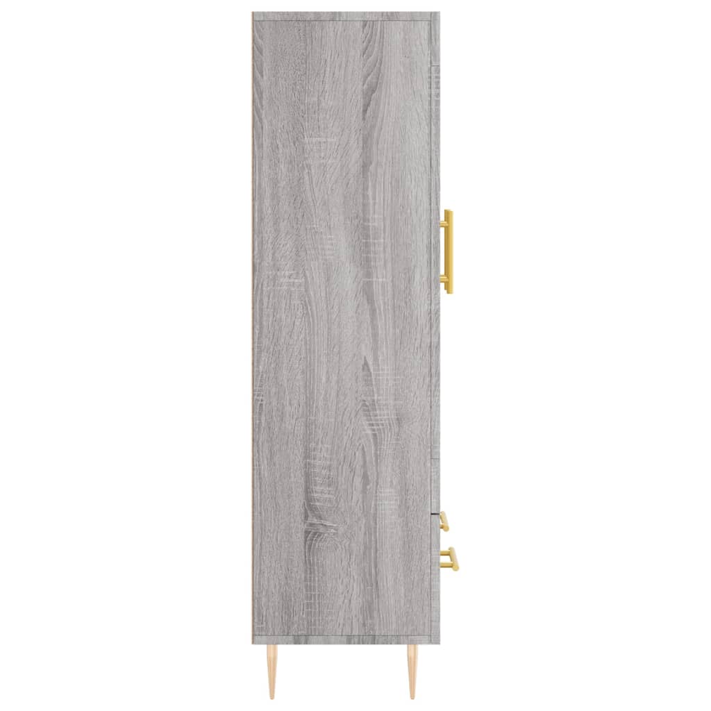 Szürke sonoma szerelt fa magasszekrény 69,5 x 31 x 115 cm