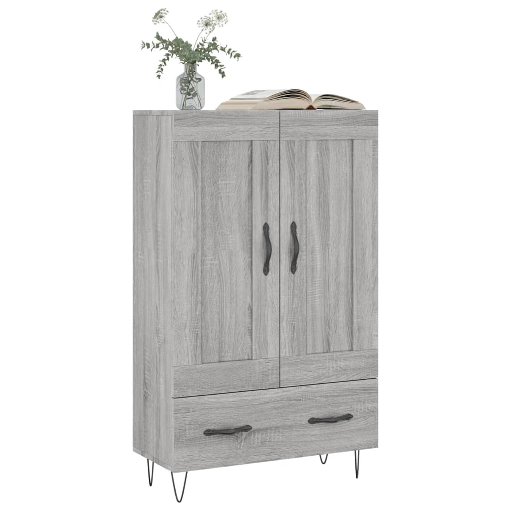 Szürke sonoma szerelt fa magasszekrény 69,5 x 31 x 115 cm