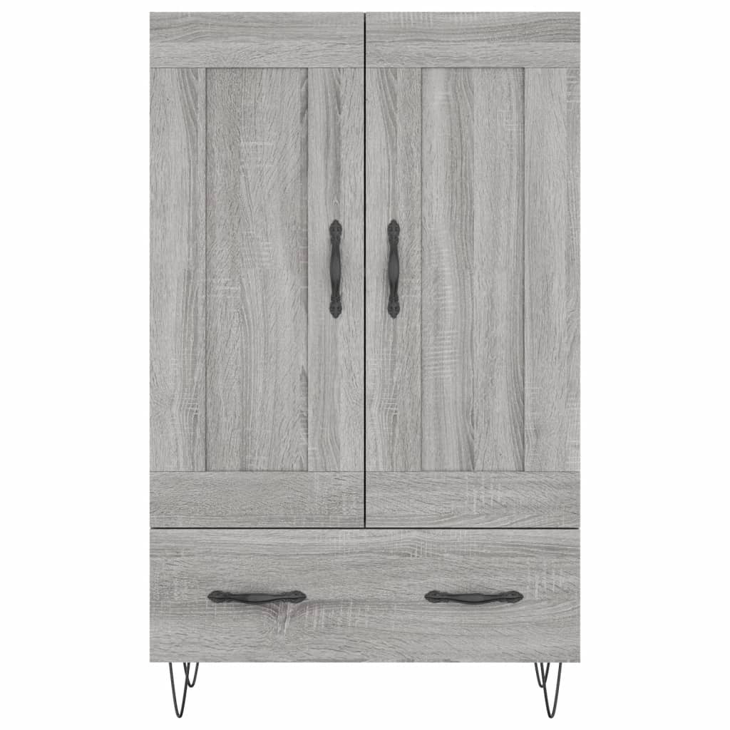 Szürke sonoma szerelt fa magasszekrény 69,5 x 31 x 115 cm