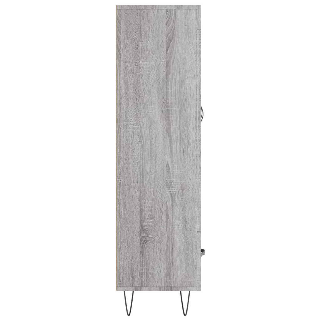 Szürke sonoma szerelt fa magasszekrény 69,5 x 31 x 115 cm