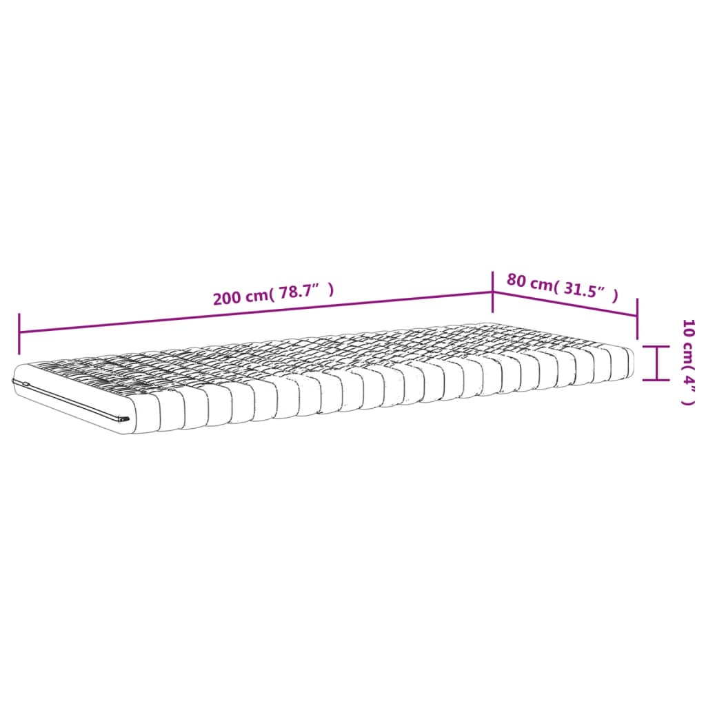 2 db fehér 7-zónás 20 ild keménységű habmatrac 80 x 200 cm 2 db fehér 7-zónás 20 ild keménységű habmatrac 80 x 200 cm