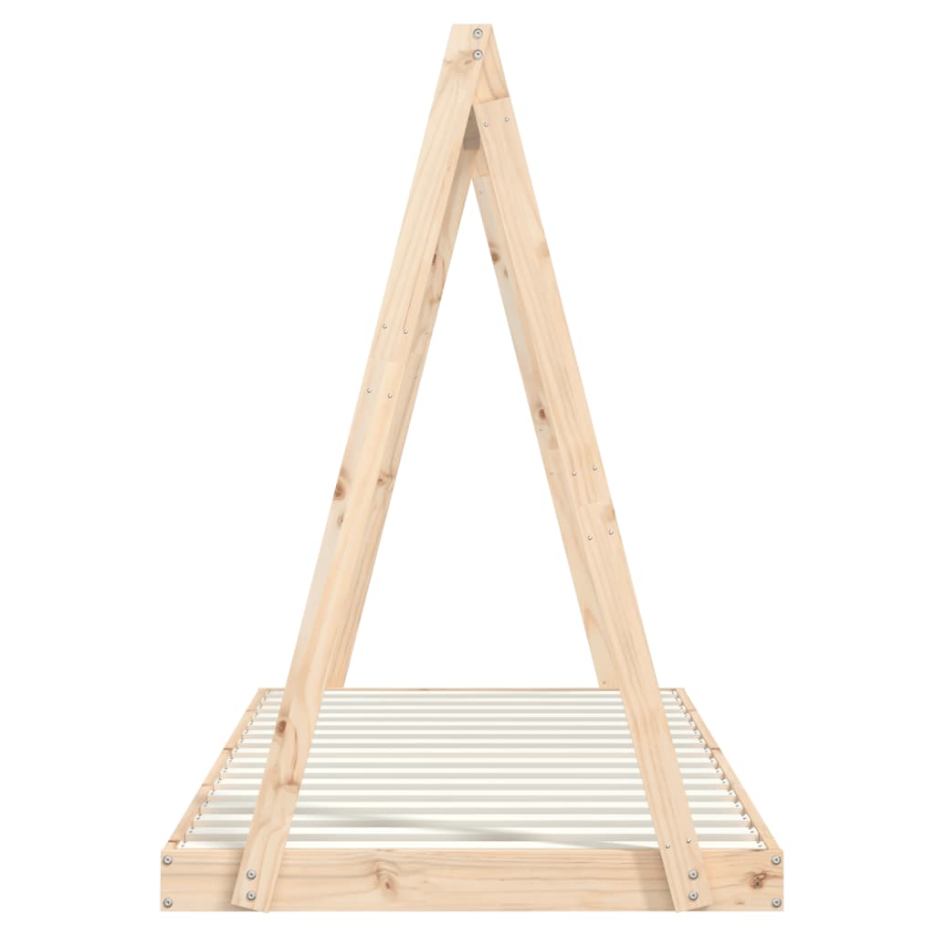 Gyerek tömör fenyőfa ágykeret 90 x 200 cm