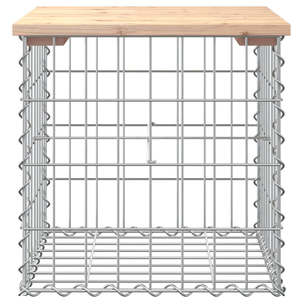 Tömör fenyőfa gabion kerti pad 43x44x42 cm