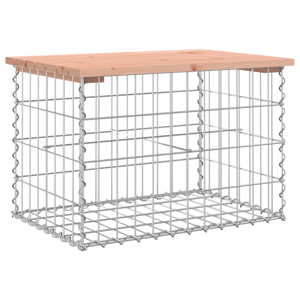 Tömör duglászfenyő gabion kerti pad 63x44x42 cm