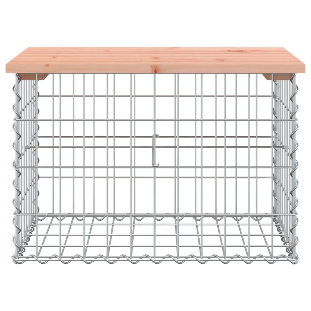 Tömör duglászfenyő gabion kerti pad 63x44x42 cm