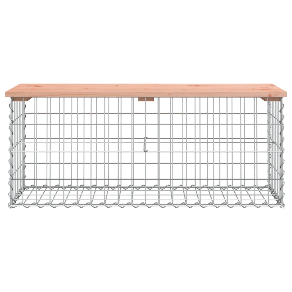 Tömör duglászfenyő gabion kerti pad 103x44x42 cm