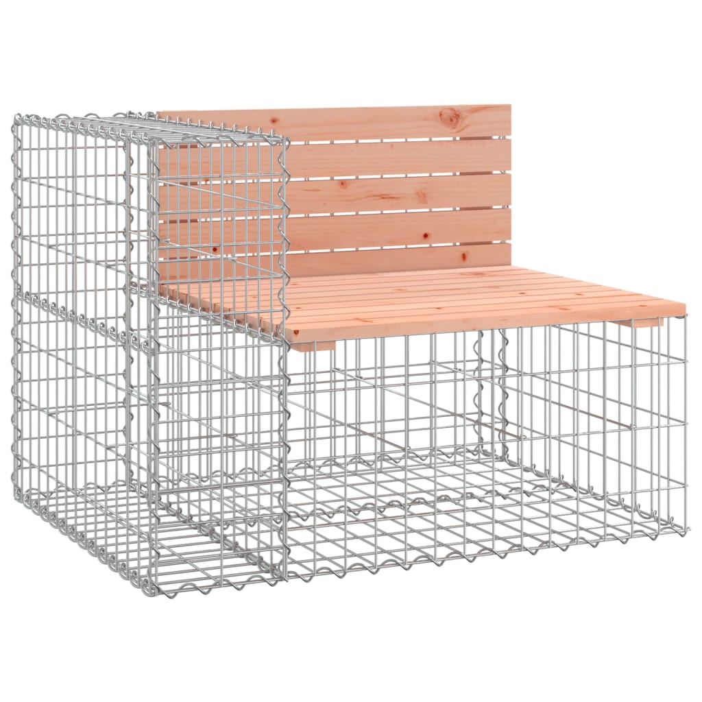 Tömör duglászfenyő gabion kerti pad 92 x 71 x 65,5 cm