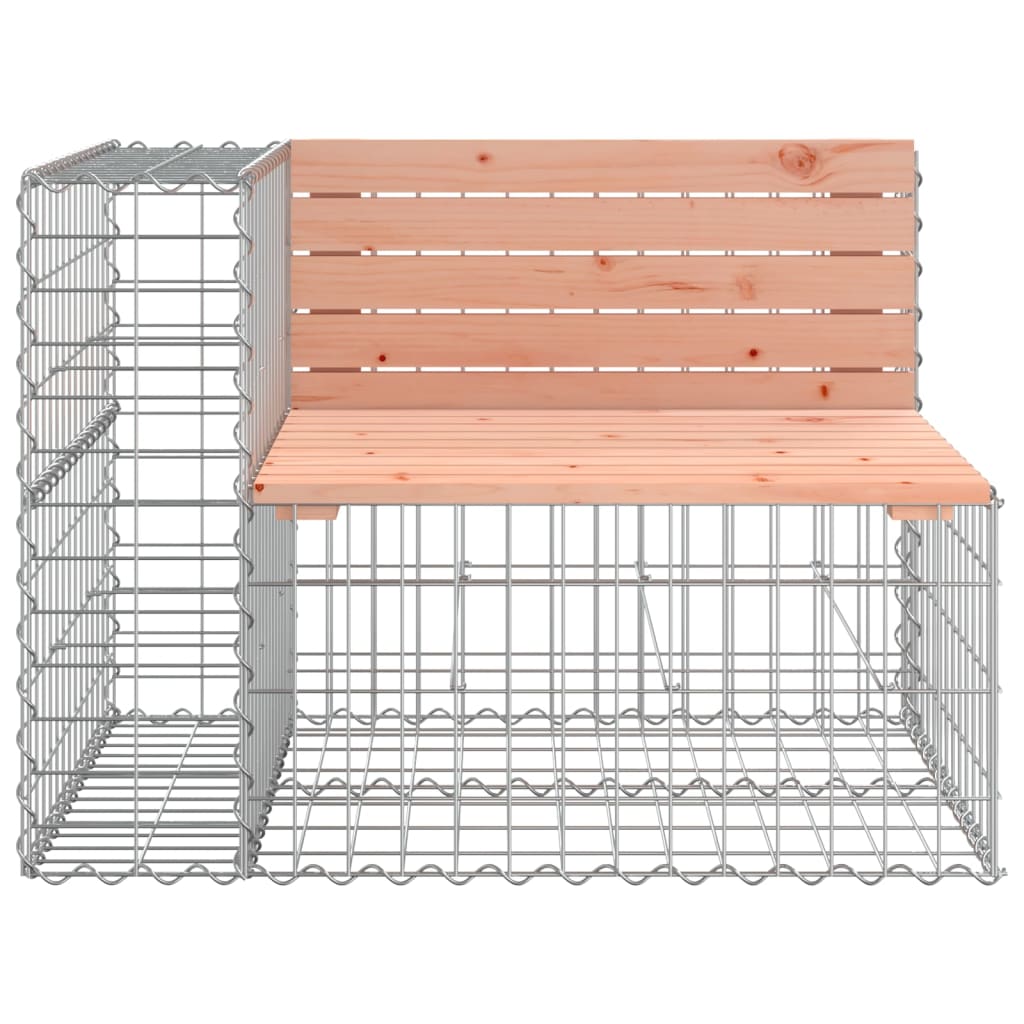 Tömör duglászfenyő gabion kerti pad 92 x 71 x 65,5 cm
