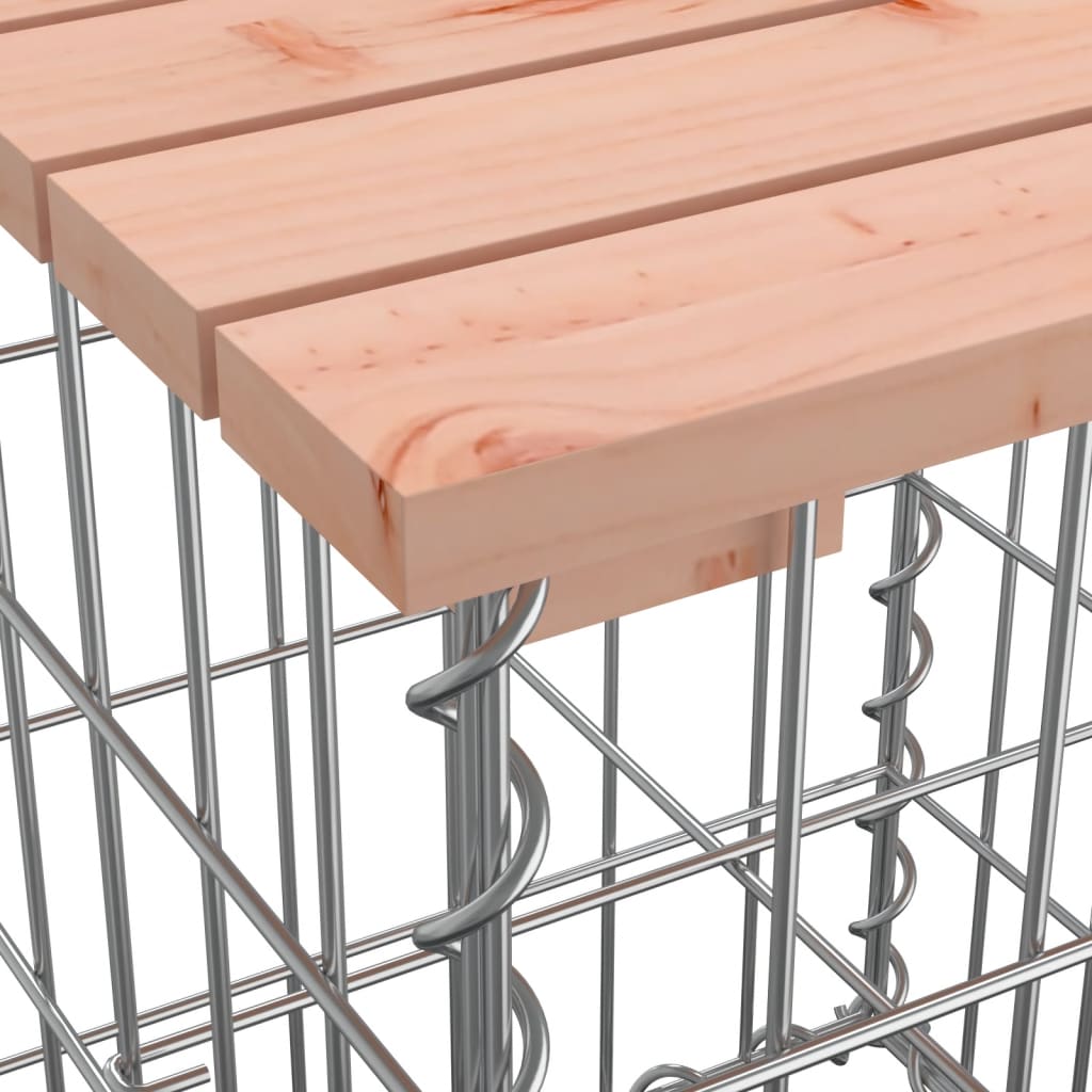 Tömör duglászfenyő gabion kerti pad 92 x 71 x 65,5 cm