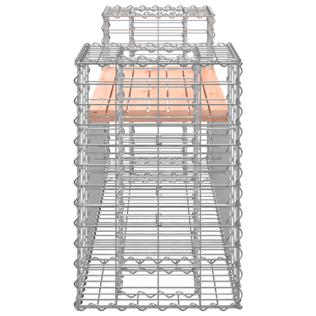 Tömör duglászfenyő gabion kerti pad 183x41x60,5 cm
