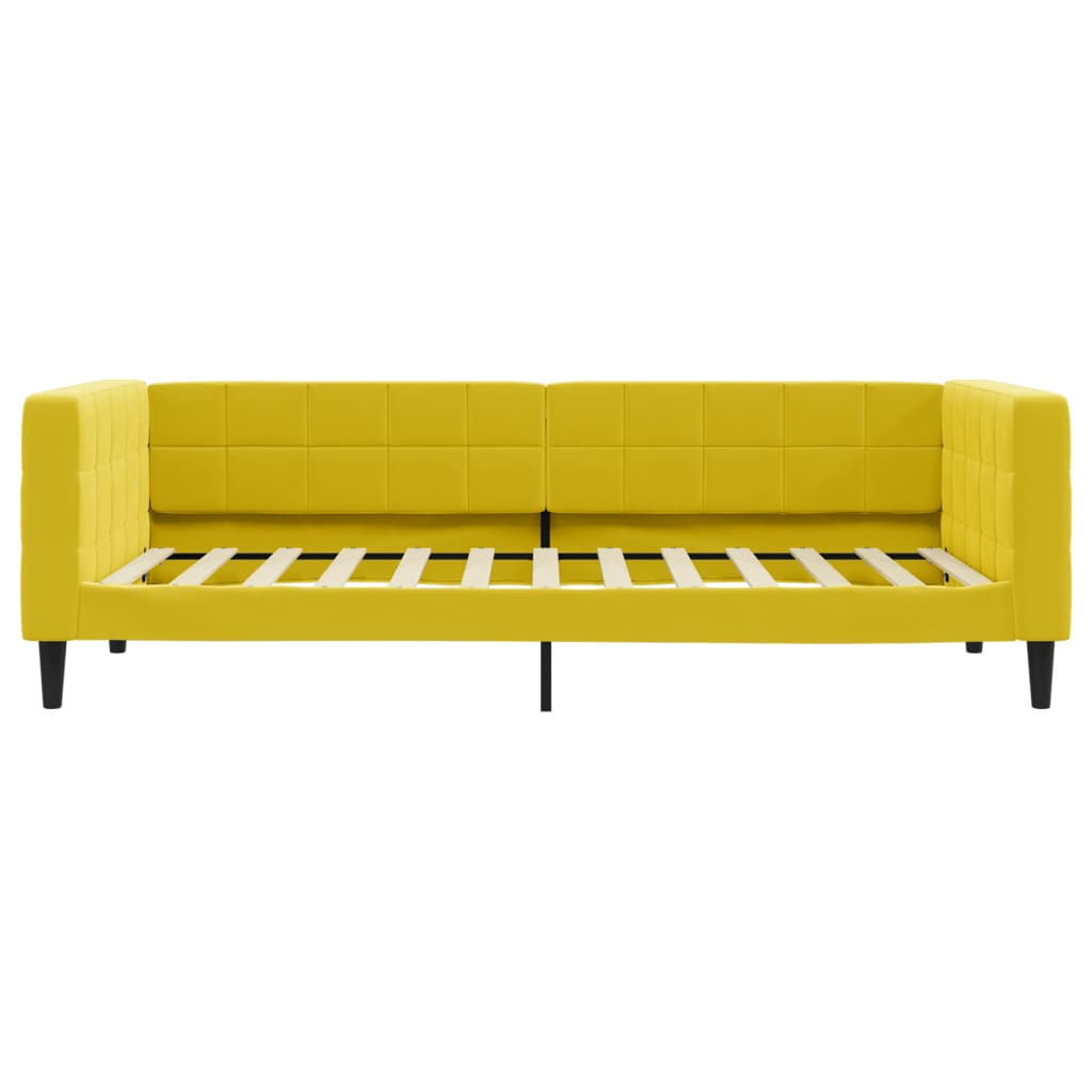Sárga kihúzható bársony heverő fiókkal 90 x 200 cm Sárga kihúzható bársony heverő fiókkal 90 x 200 cm