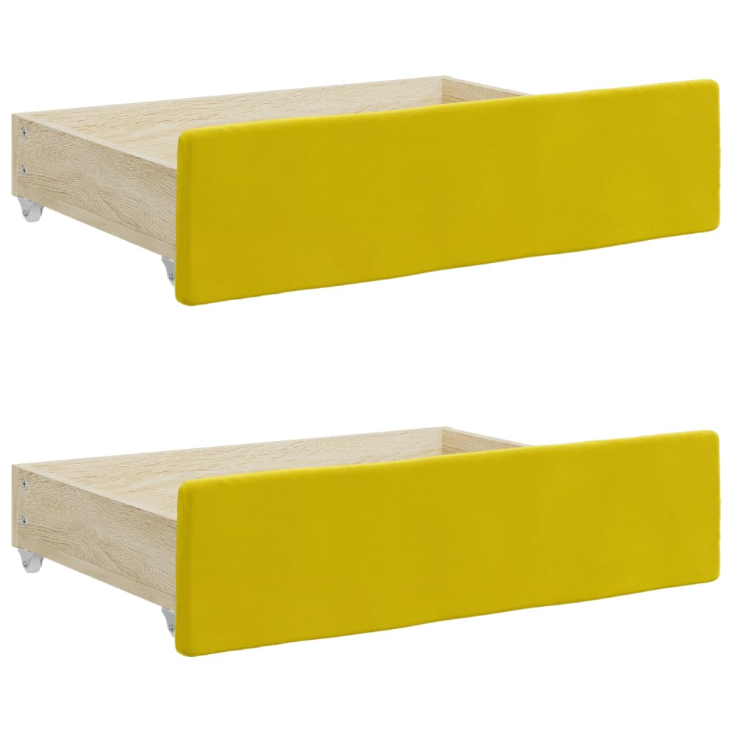 Sárga kihúzható bársony heverő fiókkal 90 x 200 cm Sárga kihúzható bársony heverő fiókkal 90 x 200 cm