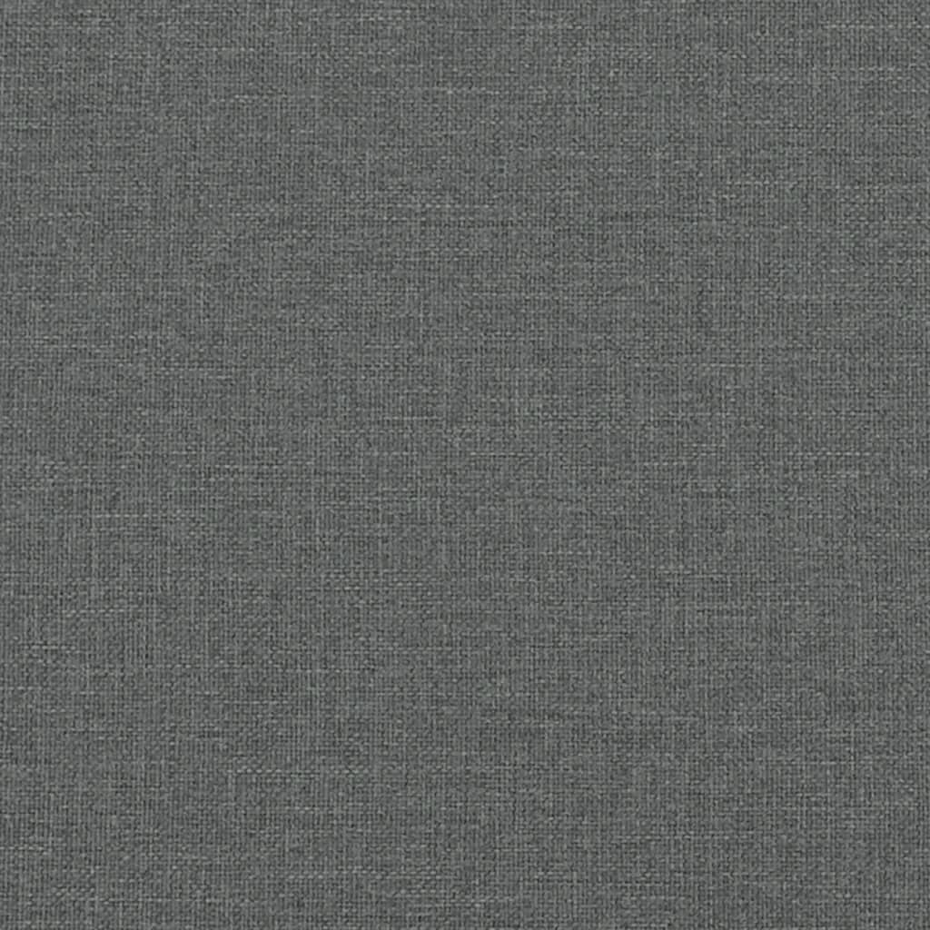 Sötétszürke kihúzható szövet heverő matracokkal 90 x 190 cm