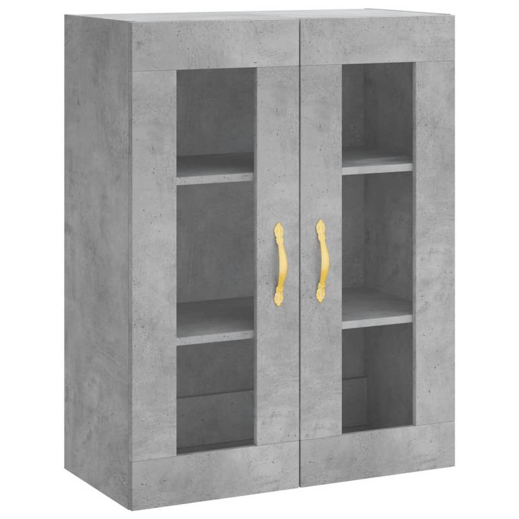 Betonszürke szerelt fa magasszekrény 69,5 x 34 x 180 cm Betonszürke szerelt fa magasszekrény 69,5 x 34 x 180 cm