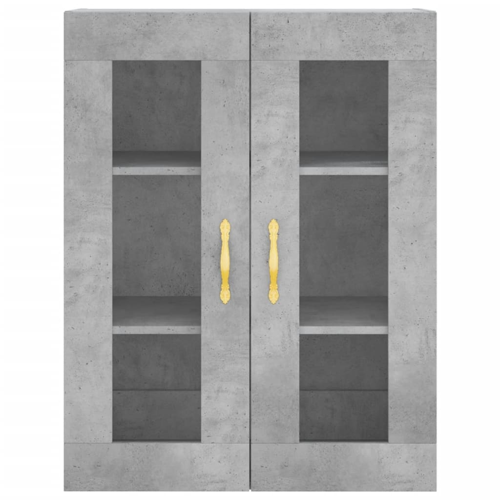 Betonszürke szerelt fa magasszekrény 69,5 x 34 x 180 cm Betonszürke szerelt fa magasszekrény 69,5 x 34 x 180 cm