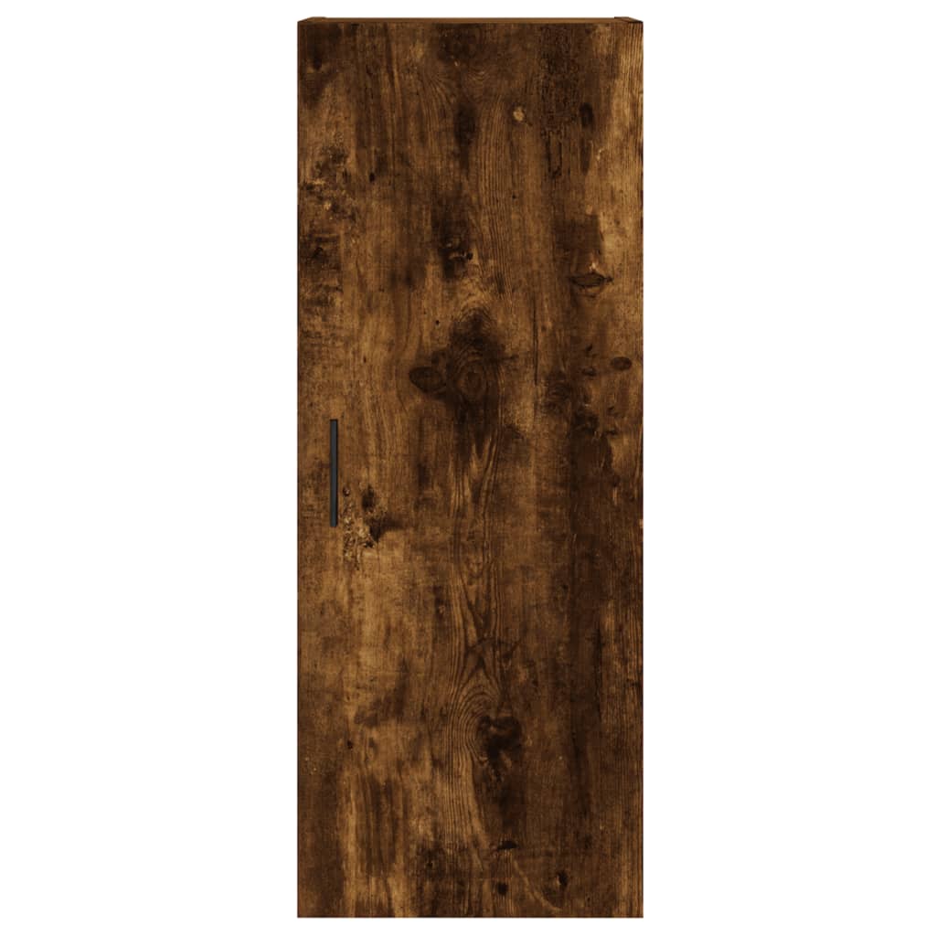 Füstös tölgy színű szerelt fa magasszekrény 34,5x34x180 cm