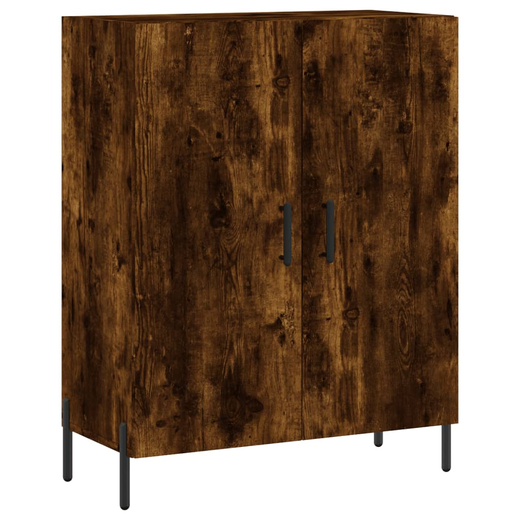 Füstös tölgy színű szerelt fa magasszekrény 69,5 x 34 x 180 cm