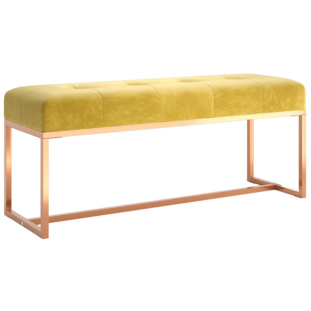 Mustársárga bársony pad 110 x 36 x 45 cm Mustársárga bársony pad 110 x 36 x 45 cm