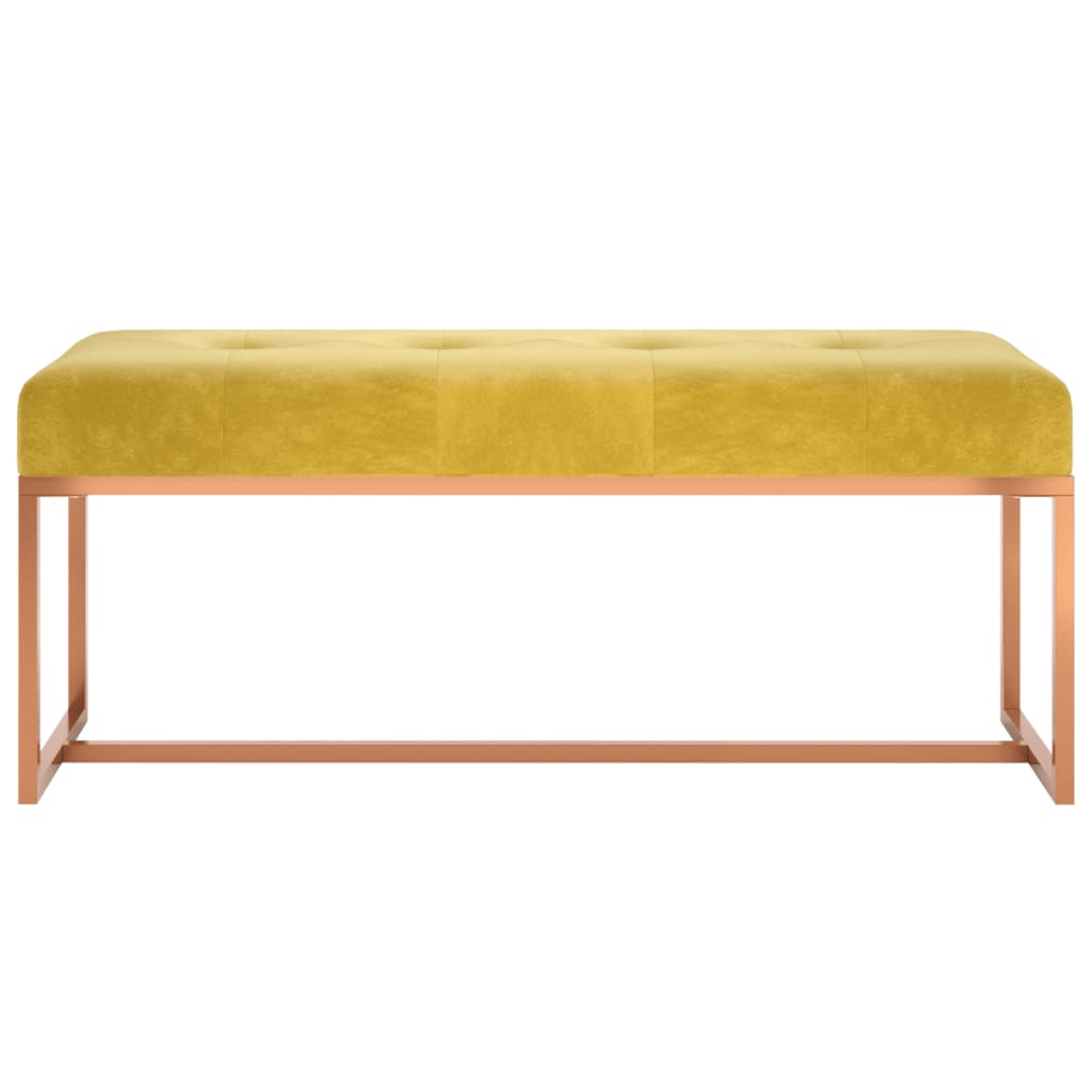 Mustársárga bársony pad 110 x 36 x 45 cm Mustársárga bársony pad 110 x 36 x 45 cm