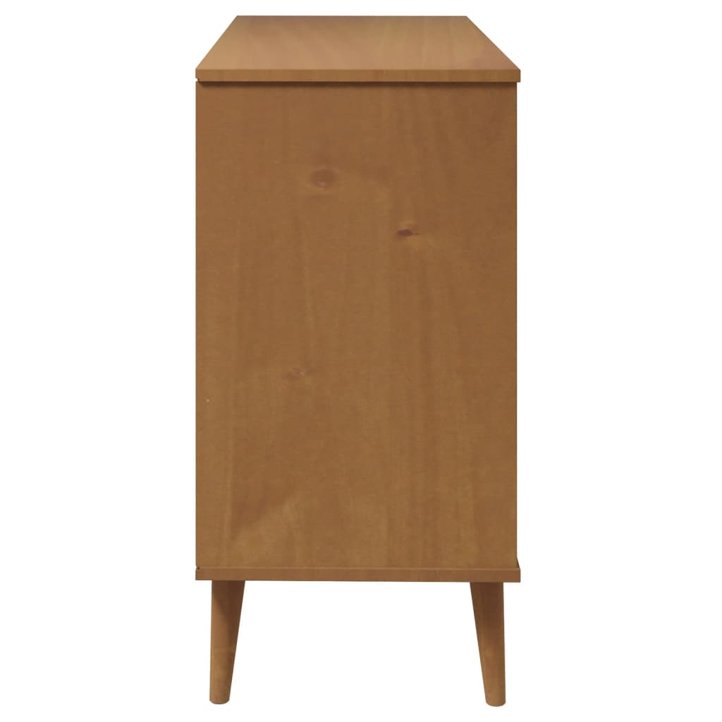Barna tömör fenyőfa fiókos szekrény 113x40x80 cm Barna tömör fenyőfa fiókos szekrény 113x40x80 cm