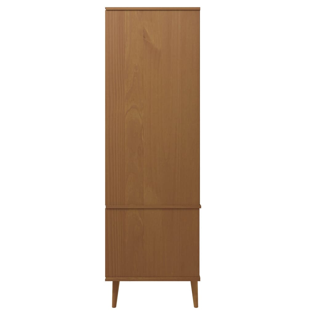 Molde barna tömör fenyőfa gardrób 90 x 55 x 175 cm