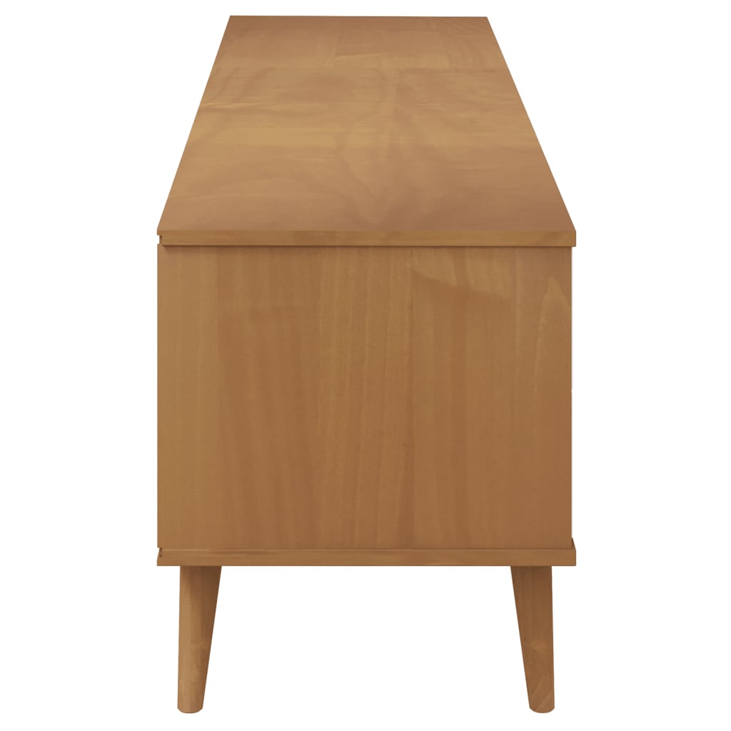 Barna tömör fenyőfa tv-szekrény 158 x 40 x 49 cm Barna tömör fenyőfa tv-szekrény 158 x 40 x 49 cm