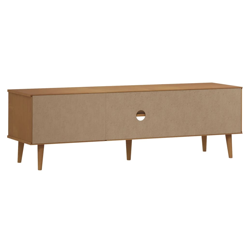 Barna tömör fenyőfa tv-szekrény 158 x 40 x 49 cm Barna tömör fenyőfa tv-szekrény 158 x 40 x 49 cm