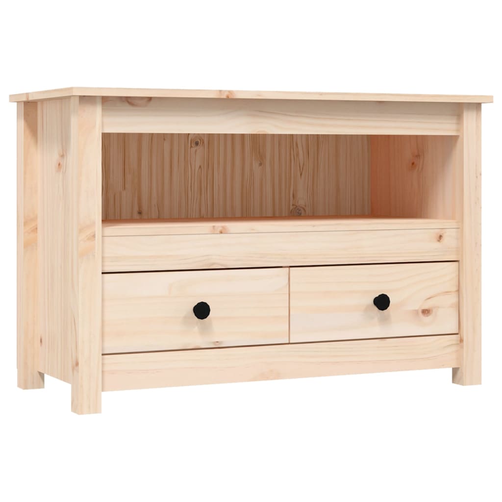 Tömör fenyőfa tv-szekrény 79 x 35 x 52 cm