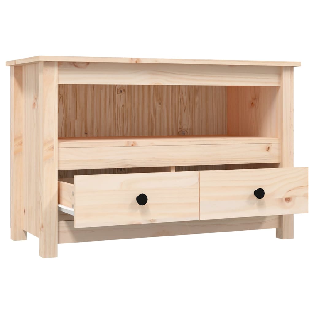 Tömör fenyőfa tv-szekrény 79 x 35 x 52 cm