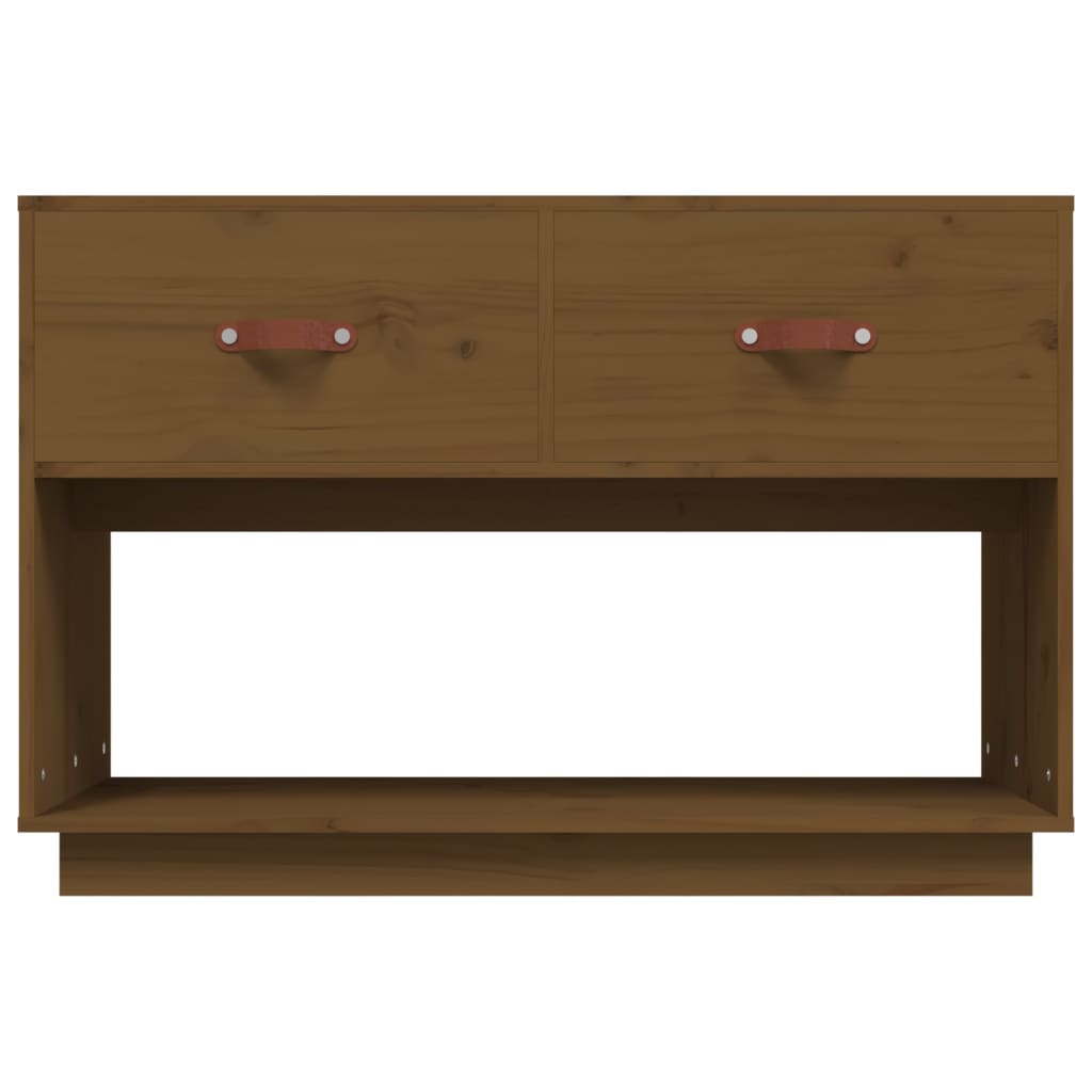 Mézbarna tömör fenyőfa tv-szekrény 90x40x60 cm Mézbarna tömör fenyőfa tv-szekrény 90x40x60 cm