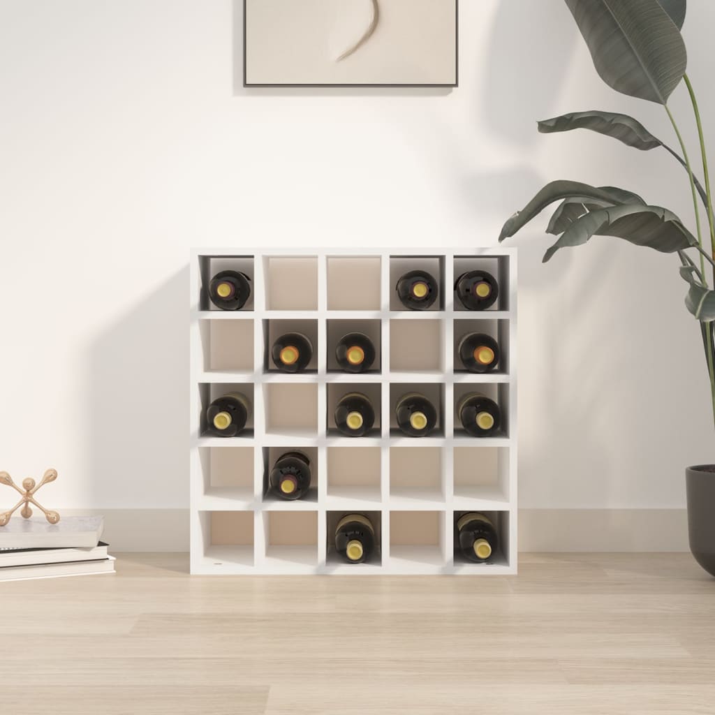 Fehér tömör fenyőfa borszekrény 56 x 25 x 56 cm