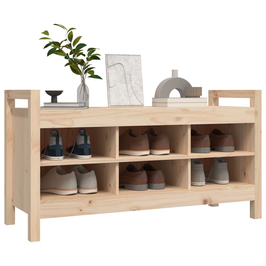 Tömör fenyőfa előszoba pad 110 x 40 x 60 cm