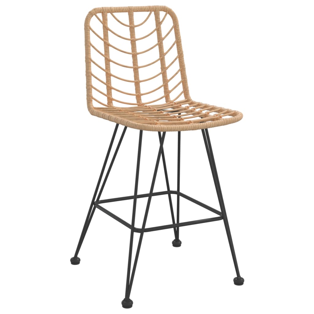 2 db bárszék polietilén rattan és acél 45 x 56 x 103,5 cm