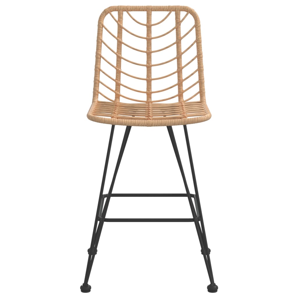 2 db bárszék polietilén rattan és acél 45 x 56 x 103,5 cm
