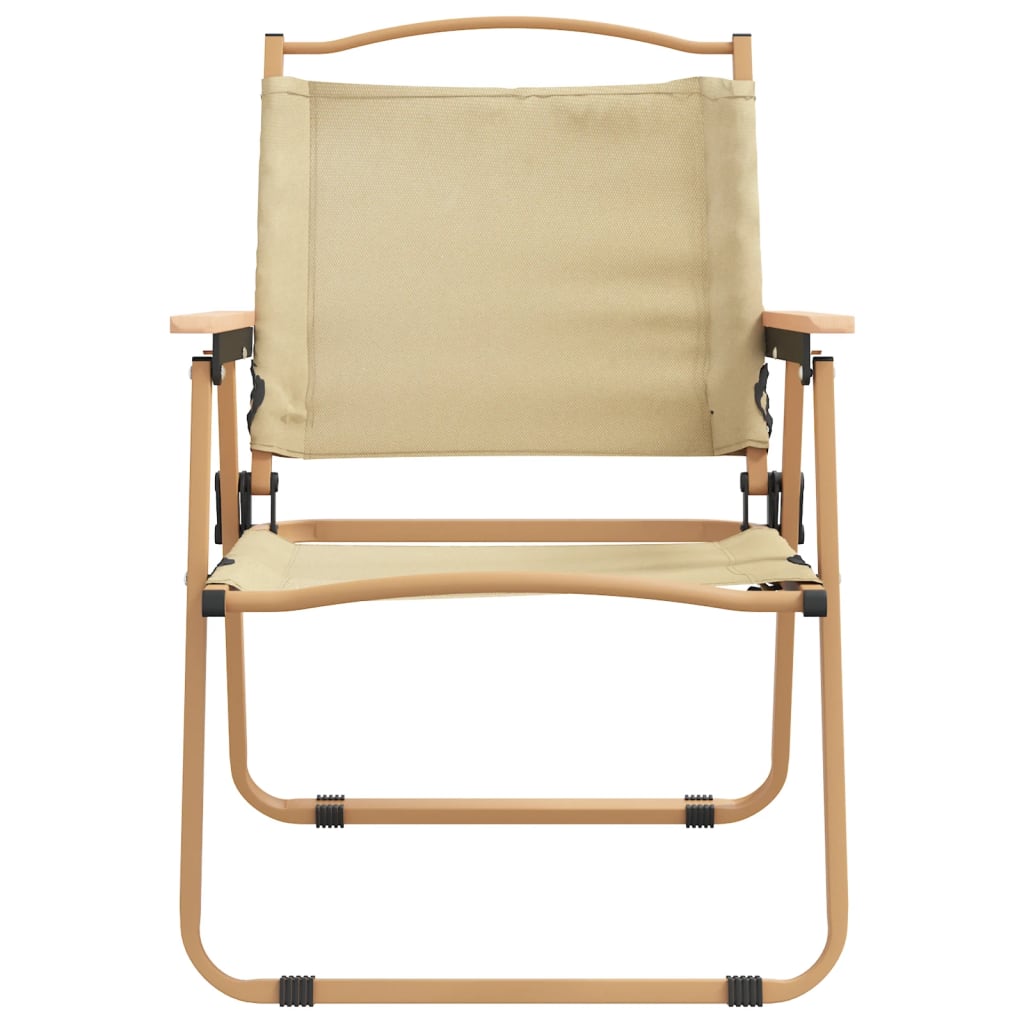 2 db bézs oxford szövet camping szék 54 x 55 x 78 cm