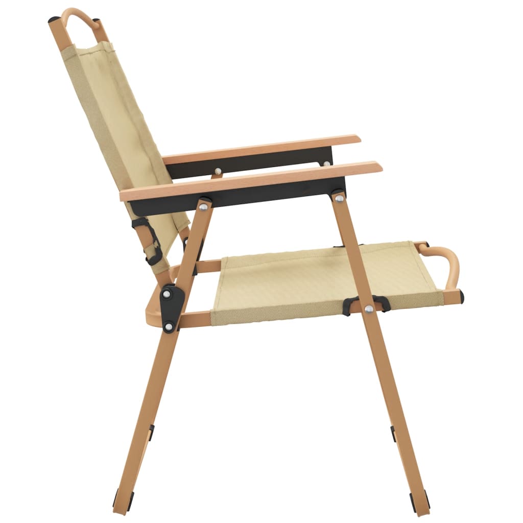 2 db bézs oxford szövet camping szék 54 x 55 x 78 cm
