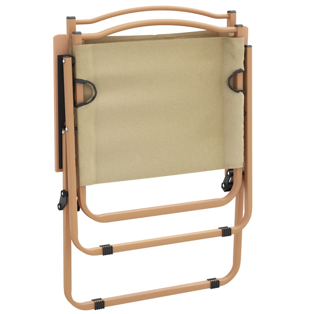 2 db bézs oxford szövet camping szék 54 x 55 x 78 cm
