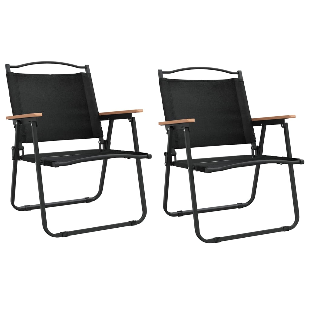 2 db fekete oxford szövet camping szék 54 x 55 x 78 cm