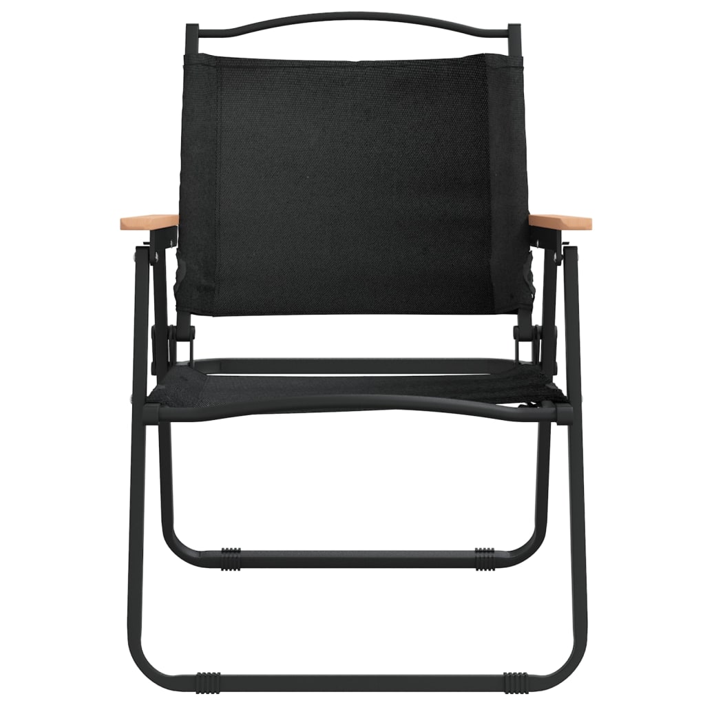 2 db fekete oxford szövet camping szék 54 x 55 x 78 cm