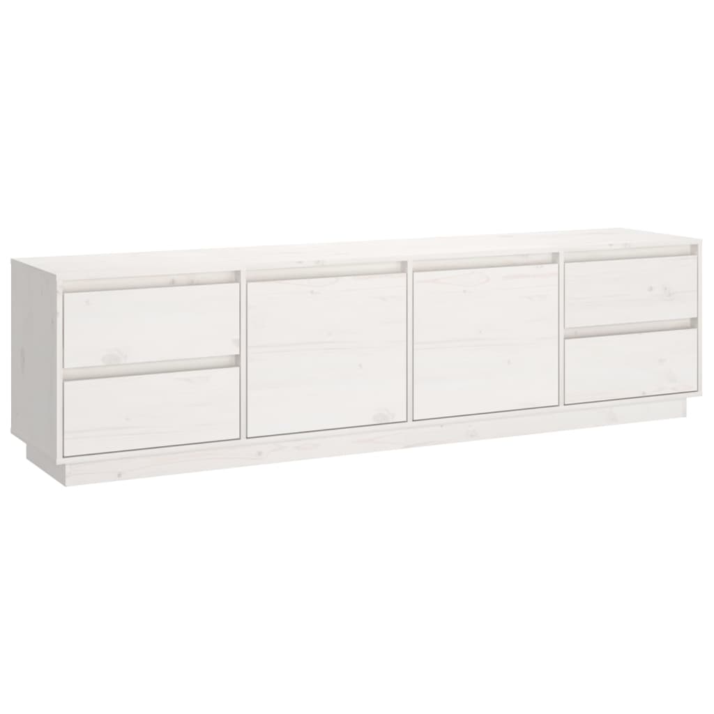 Fehér tömör fenyőfa tv-szekrény 176 x 37 x 47,5 cm Fehér tömör fenyőfa tv-szekrény 176 x 37 x 47,5 cm