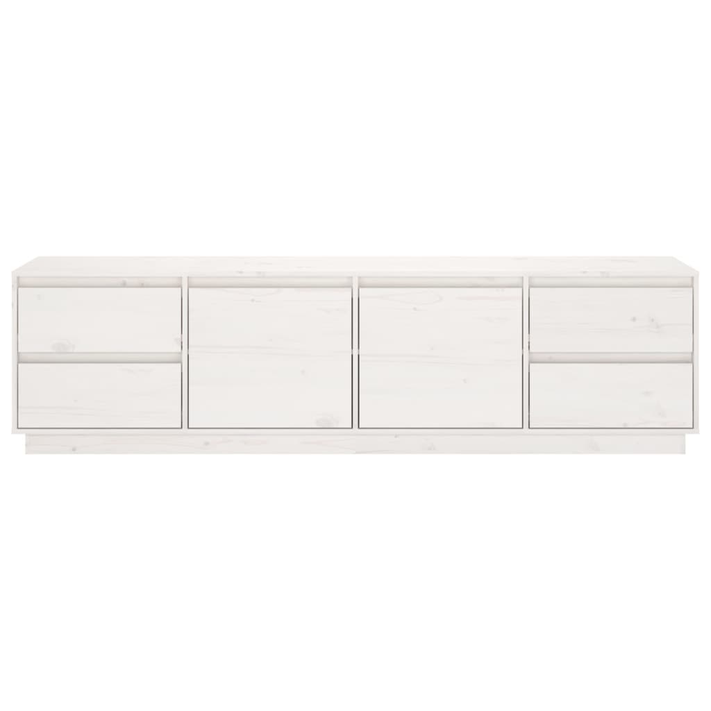 Fehér tömör fenyőfa tv-szekrény 176 x 37 x 47,5 cm Fehér tömör fenyőfa tv-szekrény 176 x 37 x 47,5 cm