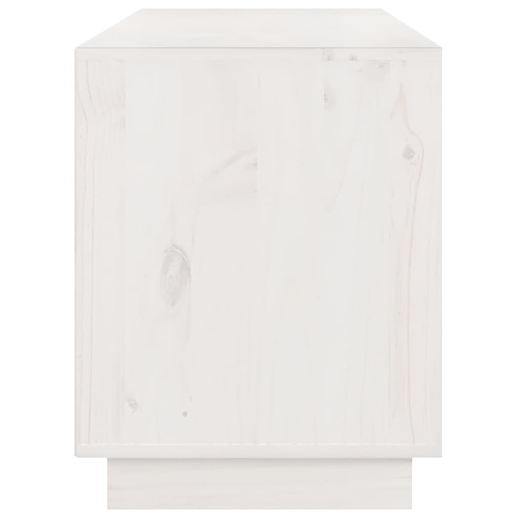 Fehér tömör fenyőfa tv-szekrény 176 x 37 x 47,5 cm Fehér tömör fenyőfa tv-szekrény 176 x 37 x 47,5 cm
