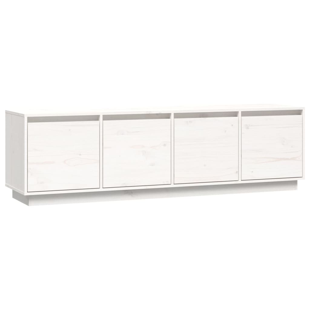 Fehér tömör fenyőfa tv-szekrény 156 x 37 x 45 cm Fehér tömör fenyőfa tv-szekrény 156 x 37 x 45 cm