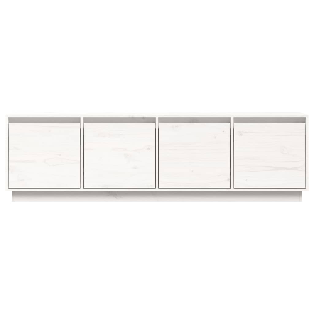 Fehér tömör fenyőfa tv-szekrény 156 x 37 x 45 cm Fehér tömör fenyőfa tv-szekrény 156 x 37 x 45 cm