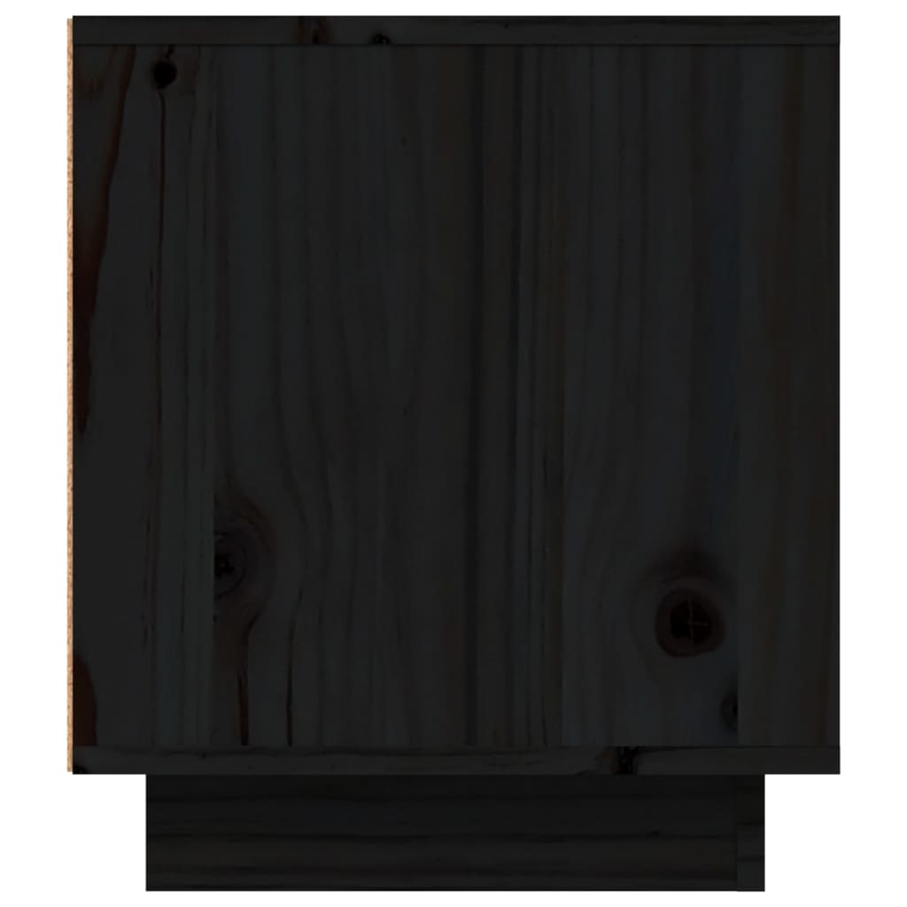 Fekete tömör fenyőfa tv-szekrény 80 x 35 x 40,5 cm Fekete tömör fenyőfa tv-szekrény 80 x 35 x 40,5 cm
