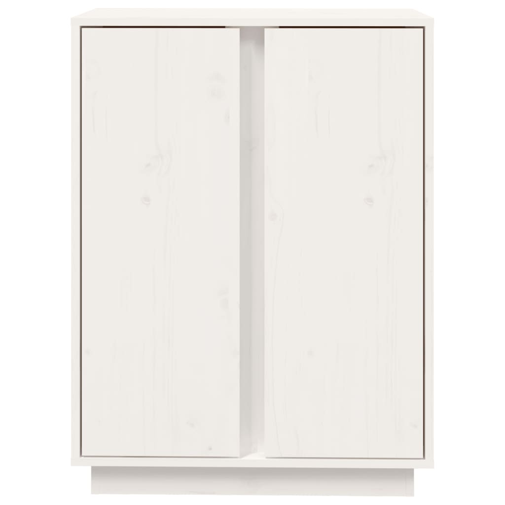 Fehér tömör fenyőfa tálalószekrény 60 x 35 x 80 cm