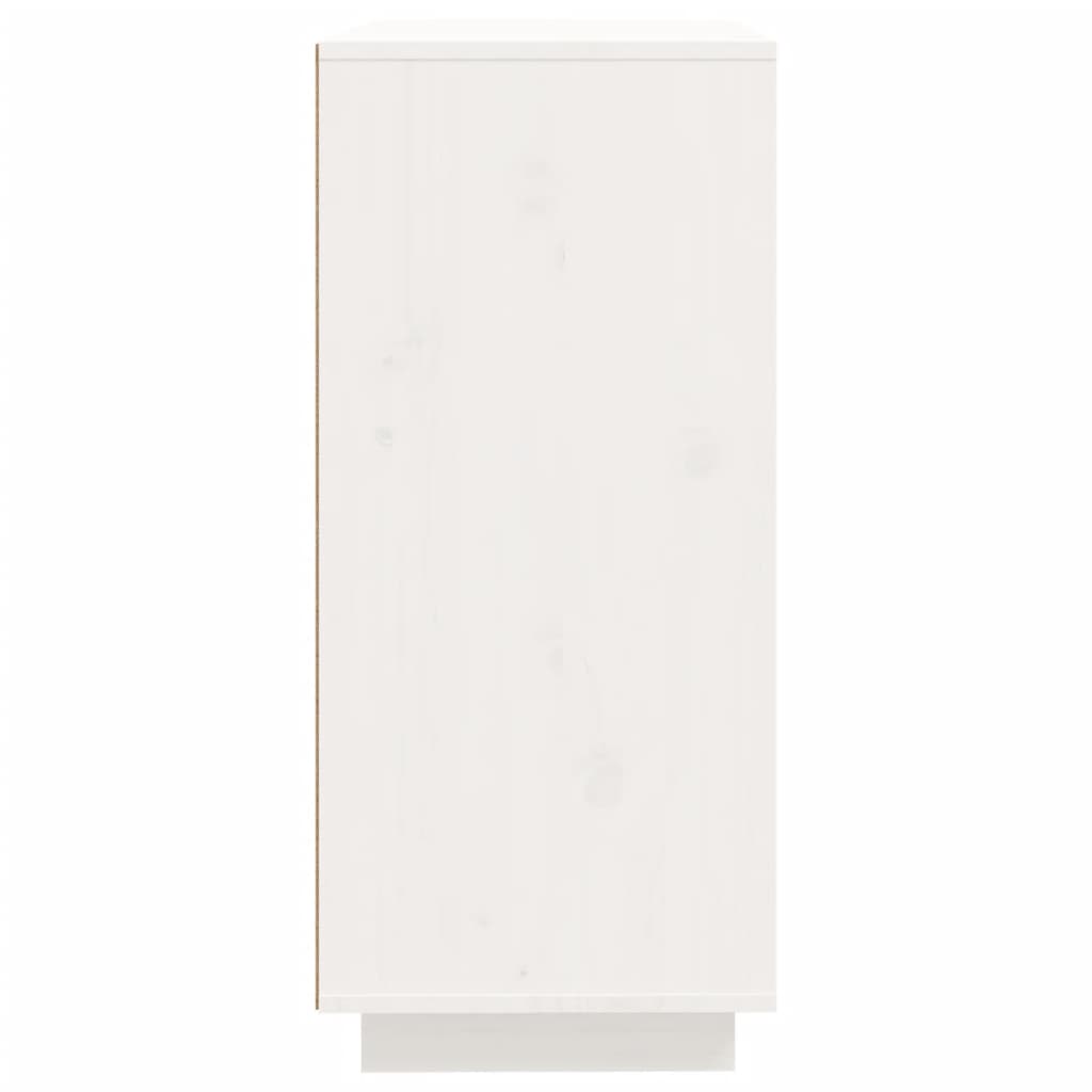 Fehér tömör fenyőfa tálalószekrény 60 x 35 x 80 cm